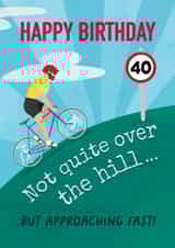 Funny 40th Birthday Card for Cycling Lovers created by Running with Scissors