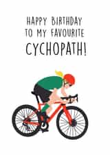 Funny Birthday Card For Significant Other - cyclist created by Bellollage