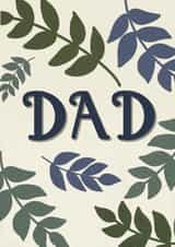 Nature themed card for a special dad created by Katie Walden Illustration