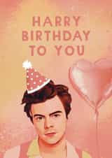 Celebrity Birthday Card - Harry Styles created by Giddy Kipper