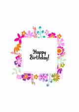 Cute Colourful Floral Birthday Card for Mum, Nan, Friend, Auntie or Sister created by Rebecca Stevens