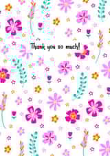 Cute Floral Thank you Card created by Rebecca Stevens