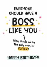Funny Boss Birthday Card - A Boss Like You - From Your Team created by Twisted Haggis