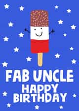 Cute Birthday Card - Fab Uncle created by tea please