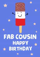 Cute Birthday Card - Fab Cousin created by tea please