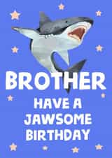 Cute Birthday Card - Brother - Shark created by tea please