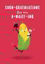 Corn-gratulations Funny Sweetcorn Card created by Hannah Jayne Lewin