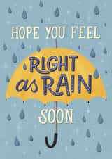 Cute Mental Health Card - Right as Rain created by Silky Rose Design