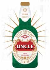 Classic birthday card - Uncle - Beer created by 0nly Me!