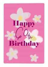 Cute, floral 60th Birthday Card created by Emma Drew Draws