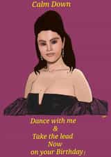 Selena Gomez Birthday Card created by artbyyasminb