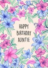 Pretty Birthday Card - Auntie created by Poppy & Mabel