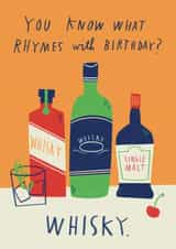 Funny Birthday Card - Whisky created by Alice Mole Illustration