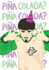 Fun Birthday Card - Käärijä - Piña Colada? created by The Wobbly Pot