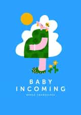 Funny Pregnancy Card - Baby Incoming created by Lucy Maggie Designs
