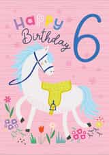 Happy Birthday - 6 - Horse created by Laura Darrington Design Ltd.