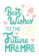Classic Engagement Wedding card - Best Wishes to the Future Mr. & Mrs. created by Angelicabydesign