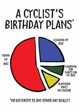 Funny Birthday Card For Cyclists - Cycling Birthday Card created by EllieBeanPrints