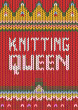 Knitting Queen for crafty Her or Him - Happy Birthday created by Studio Peers