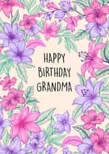 Pretty Birthday Card - Grandma 1000 created by Poppy & Mabel 