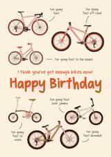 Funny Birthday Card - Bike Obsessed created by Spekle Studio