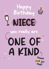 Cheeky Birthday Card - One Of A Kind Niece created by Twisted Haggis