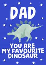 Funny Birthday Card - My Favourite Dinosaur created by tea please
