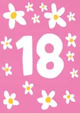 Pretty Birthday Card - 18th created by tea please