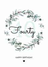 Floral 40th birthday card created by SophDc