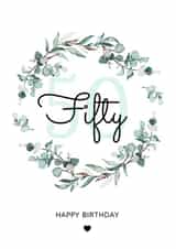 Floral 50th birthday card created by SophDc