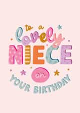 Pretty Birthday Card - Lovely Niece created by The Pattern Press