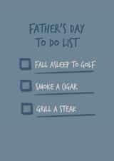 Father’s Day To Do List - Funny Father’s Day Card created by Reece Taylor Designs