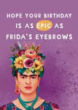 Celebrity Birthday Card - Frida Kahlo created by Giddy Kipper