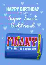 Funny Birthday Card - Girlfriend - Tony's Chocolonely created by Running with Scissors