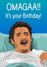 Funny card of Pedro Pascal created by Liam Harris