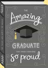 Heartfelt Graduation Card - Book - So Proud created by Two For Joy Illustration