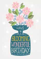 Floral Birthday Card for Her - Have a Blooming Wonderful Birthday created by Louise Brainwood