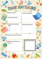 Heartfelt Thank You Card - Teacher - Fill In created by Oh So Jottie Designs