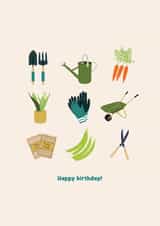 Happy birthday - gardening hobby card created by Jamie Lindsay