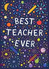 Best Teacher Ever Thank You Card created by Pear Tree Press