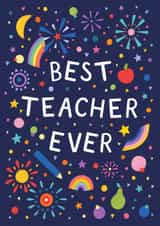 Best Teacher Ever Thank You Card created by Pear Tree Press