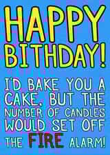Cheeky Birthday Card - Fire Alarm created by Designs by Ru