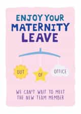 Cute maternity card for your pregnant colleague. Enjoy maternity leave. created by Spekle Studio