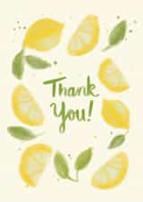 Pretty Thank You card -  Watercolour Lemons created by Angelicabydesign