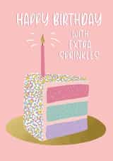 Pretty Birthday Card - Cake with Extra Sprinkles created by Lola