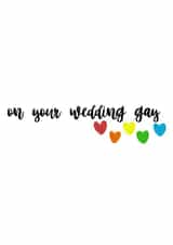 Cute Wedding Card for Queer Couples - On Your Wedding Gay created by Curls&Joy