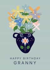 Cute Birthday Card - Granny - Flowers created by Rosewood Design