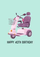 Funny 30th Birthday Card - Mobility Scooter created by Ink Icons