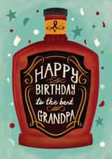 Grandad Whiskey Bottle Birthday Card created by AbiGoLucky