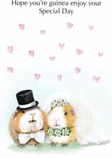 Cute Guinea Pig Wedding Card created by The Good Guinea